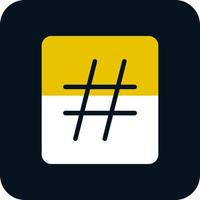 Hashtag-Vektor-Icon-Design vektor