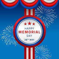 Happy Memorial Day Dekor vektor