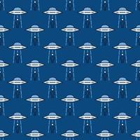 UFO Entführung Vektor Invasion modern Blau nahtlos Muster