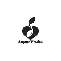 brev s äpple form super frukt symbol logotyp vektor