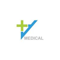 abstrakt Brief v Plus medizinisch Logo Vektor