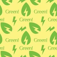 grön blad energi sömlös bakgrund vektor