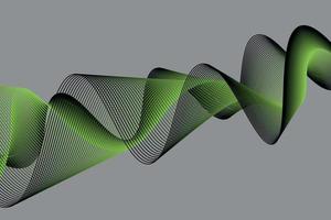 Grün und schwarz Welle abstrakt Hintergrund, geeignet zum Landung Seite und Computer Desktop Hintergrund. 3d Vektor