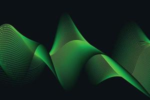 Grün und Balack Welle abstrakt Hintergrund, geeignet zum Landung Seite und Computer Desktop Hintergrund. 3d Vektor