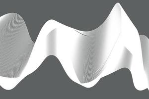 einfarbig. Weiß und Balack Welle. abstrakt Hintergrund, geeignet zum Landung Seite und Computer Desktop Hintergrund. 3d Vektor
