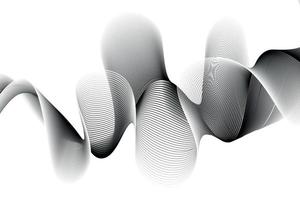 einfarbig. Weiß und schwarz Welle. abstrakt Hintergrund, geeignet zum Landung Seite und Computer Desktop Hintergrund. 3d Vektor