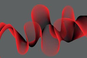 rot und schwarz Welle abstrakt Hintergrund, geeignet zum Landung Seite und Computer Desktop Hintergrund. 3d Vektor