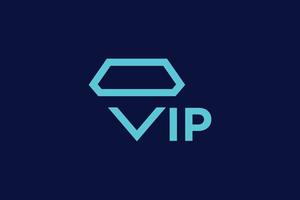 kreativ Brief vip Diamant Symbol Logo Design Vorlage vektor