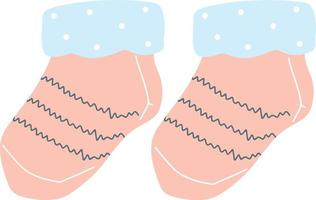 bebis strumpor liten sötnos bebis dusch illustration vektor
