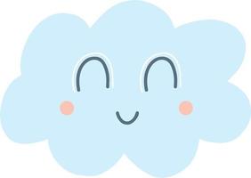 söt moln liten sötnos bebis dusch illustration vektor