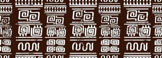 afrikansk symboler sömlös mönster, stam- etnisk teckning vektor