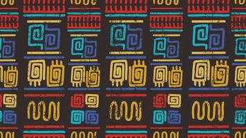 bunt ethnisch Muster, Hand Zeichnung afrikanisch aztekisch Vektor. vektor