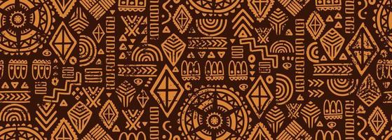 geometrisch Stammes- nahtlos Muster von Hand gezeichnet ethnisch Zeichnung. vektor