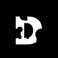 Brief d beißen Logo. Logo mit Brocken. geeignet zum Kinder, Marke, Industrie, Unternehmen, Geschäft, und Fall. vektor