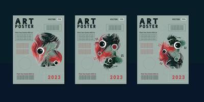 uppsättning abstrakt konst posters med grafisk element. abstrakt konst design vektor