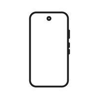 Smartphone Symbol Vektor Illustration Design mit Linie Stil schwarz und Weiß