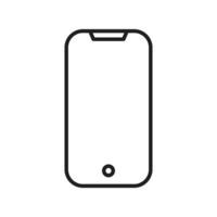 Smartphone Symbol Vektor Illustration Design mit Linie Stil schwarz und Weiß