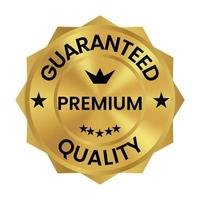 Prämie Qualität garantiert Abzeichen, Siegel, Aufkleber, Briefmarke, Etikett Vektor Symbol zum Einkaufen Rabatt Beförderung