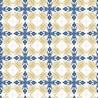 Azulejos Blau und Gelb nahtlos Muster vektor