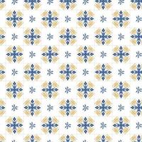 Azulejos Blau und Gelb nahtlos Muster vektor