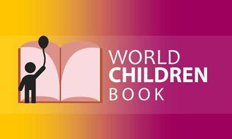 International Kinder- Buch Tag. April 2. Urlaub Konzept. Vorlage zum Hintergrund, Banner, Karte, Poster vektor
