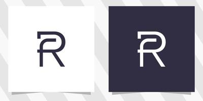 Brief fr rf Logo Design vektor