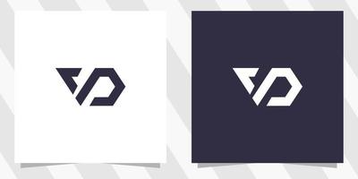 Brief vp pv Logo Design vektor