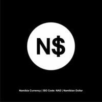 namibia valuta symbol, namibisk dollar ikon, nad tecken. vektor illustration