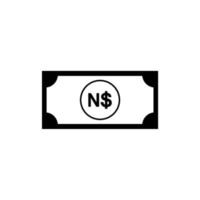 Namibia Währung Symbol, namibian Dollar Symbol, nad unterzeichnen. Vektor Illustration