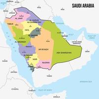 Saudi Arabien Land Karte vektor