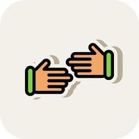 Handshake-Alt-Schrägstrich-Vektor-Icon-Design vektor