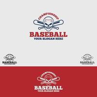 baseball logo design vektor mall