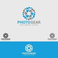 Foto-Gear Logo Design Vektor Vorlage