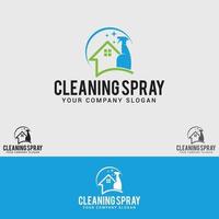 Design-Vorlage für das Reinigungsspray-Logo
