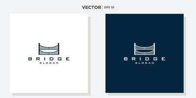 Brücke-Logo-Vektor-Symbol-Illustration vektor