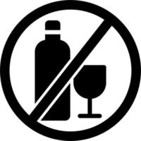 kein Alkoholvektorsymbol vektor