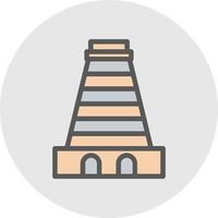 gopuram vektor ikon design