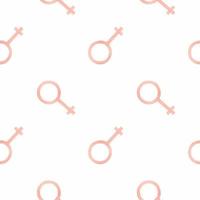 sömlös mönster av rosa tecken kvinna. kvinnor kön symbol. förpackning för kvinna intim hygien Produkter. vattenfärg illustration. vektor