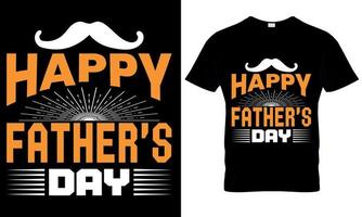 glücklich Vaters Tag t - - Hemd mit das Wörter glücklich Vaters Tag vektor