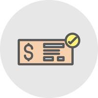 Geld check alt Vektor Icon Design