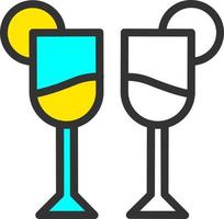 Glas-Martini-Alt-Vektor-Icon-Design vektor