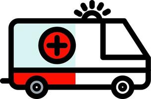 Krankenwagen-Vektor-Icon-Design vektor