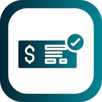 Geld check alt Vektor Icon Design