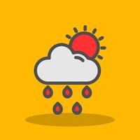 Wolke, Sonne, Regen, Vektor-Icon-Design vektor