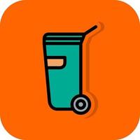 Müllcontainer-Vektor-Icon-Design vektor