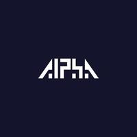 Alpha-Vektor-Logo, minimal design.eps vektor