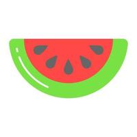 ein Symbol von Wassermelone Scheibe, gesund und organisch Essen vektor