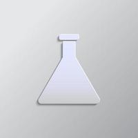 chemisch Flasche Papier Stil, iocn. grau Farbe Vektor Hintergrund- Papier Stil Vektor Symbol.
