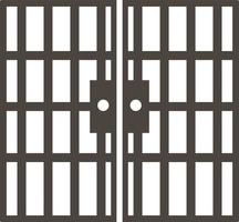 fängelse, dörr, ikon i trendig översikt stil isolerat på vit bakgrund. dörr symbol för din webb webbplats design, logotyp, app, ui. vektor illustration, eps10. - vektor på vit bakgrund