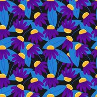 farbige Gänseblümchen Musterdesign, Blumenhintergrund. Vektorblumendruck vektor